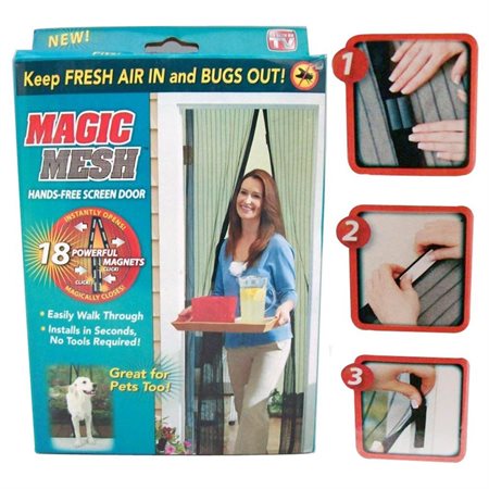 Hands-free Screen Door Magic Mesh