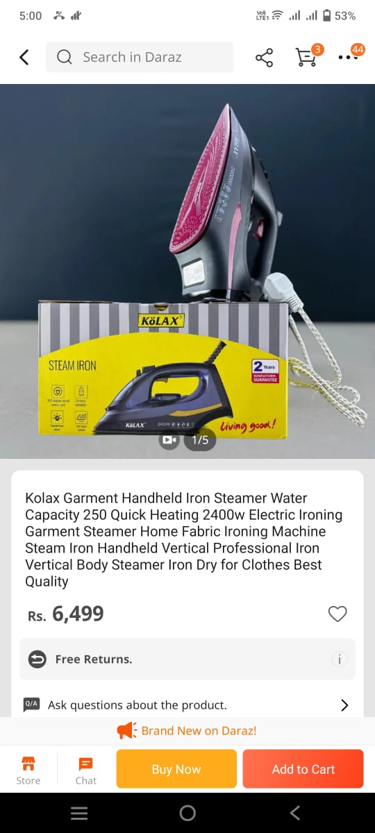 Kolex Brand Steam Iron