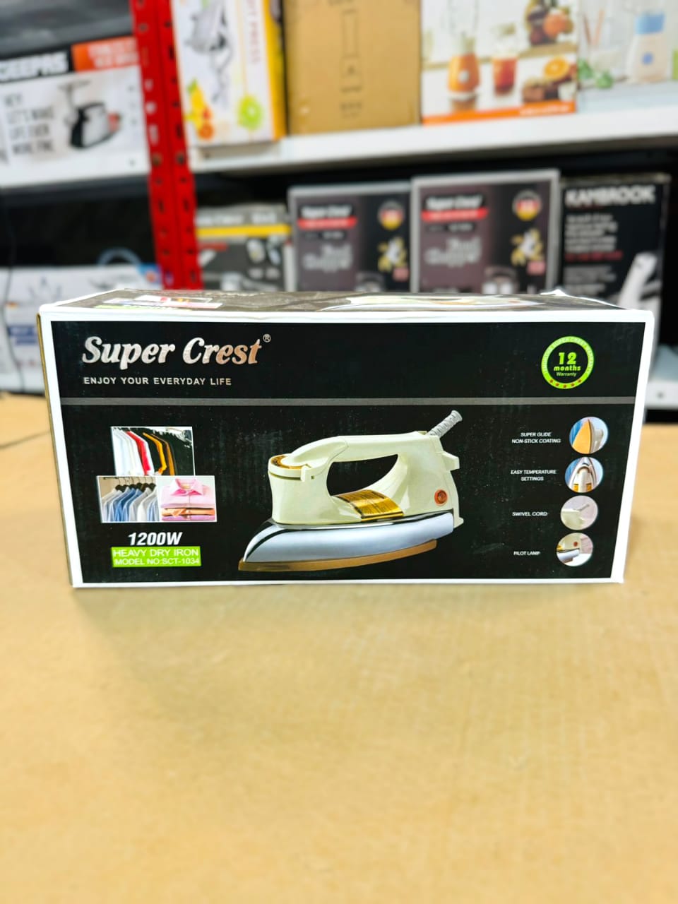 SUPER CREST 1200W Heavy Dry Iron SCT-1034