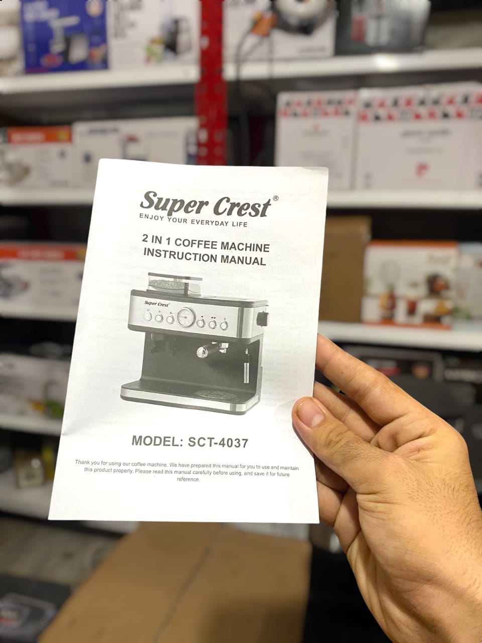 SUPER CREST 2 in 1 Coffee Machine 850W SCT-4037