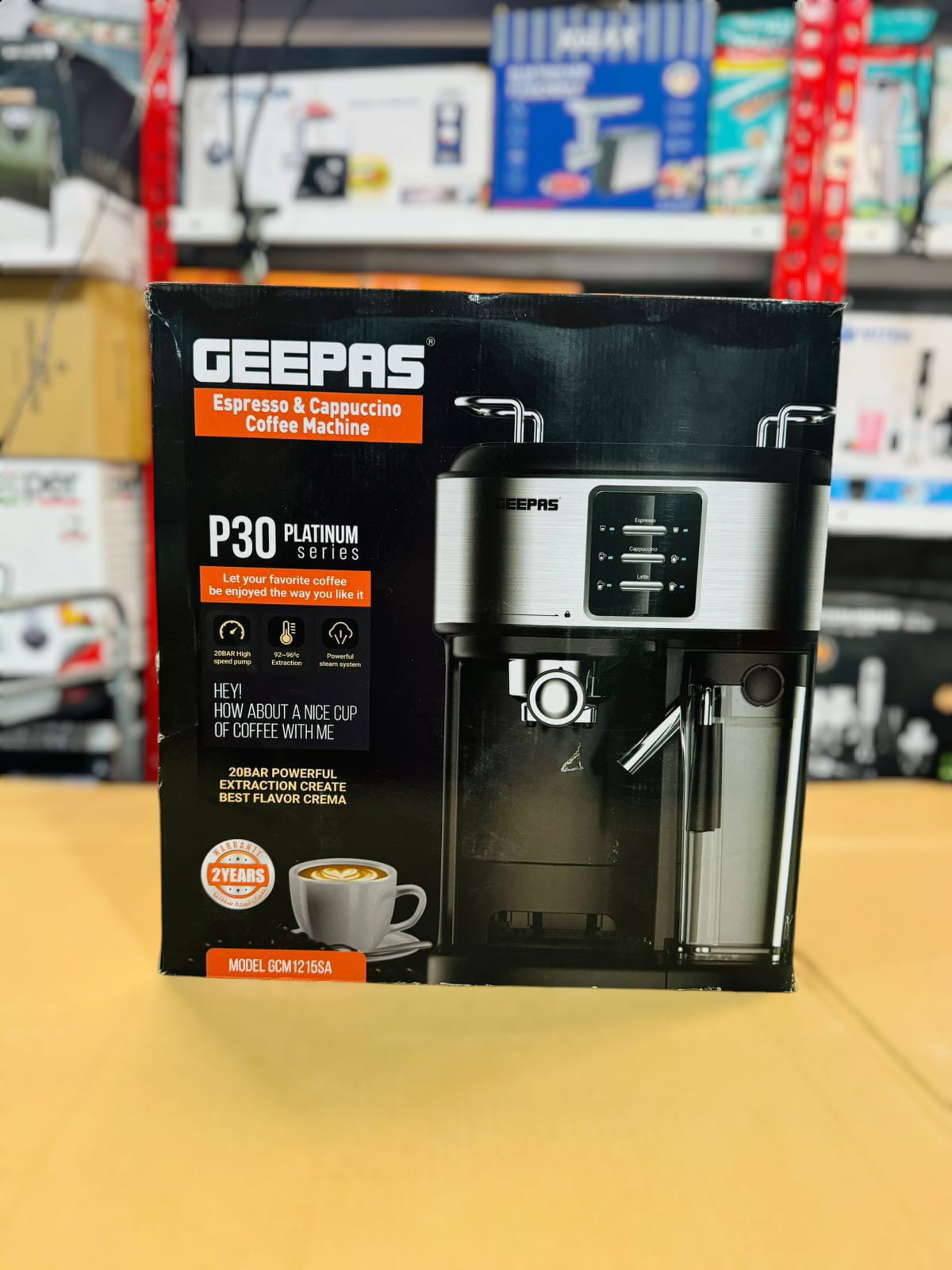 GEEPAS 1250W 3 in 1 Coffee Machine-1215