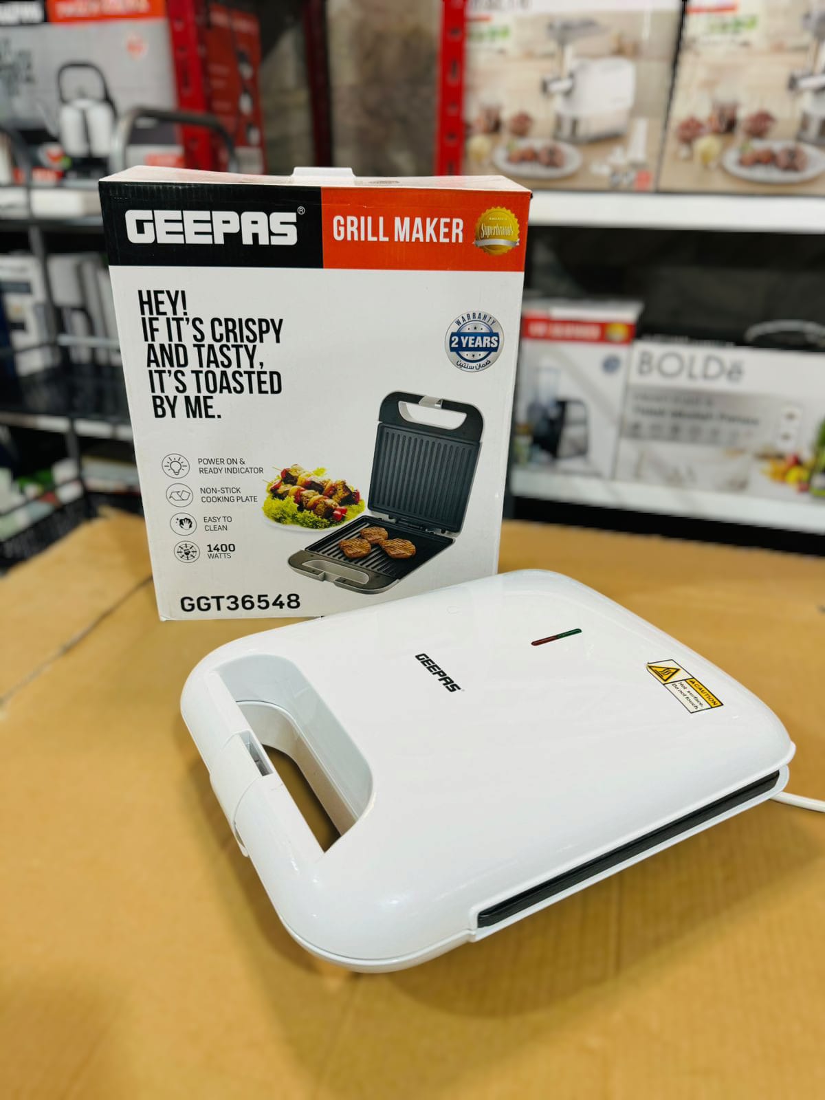 Geepas 1400W Grill Maker-36548