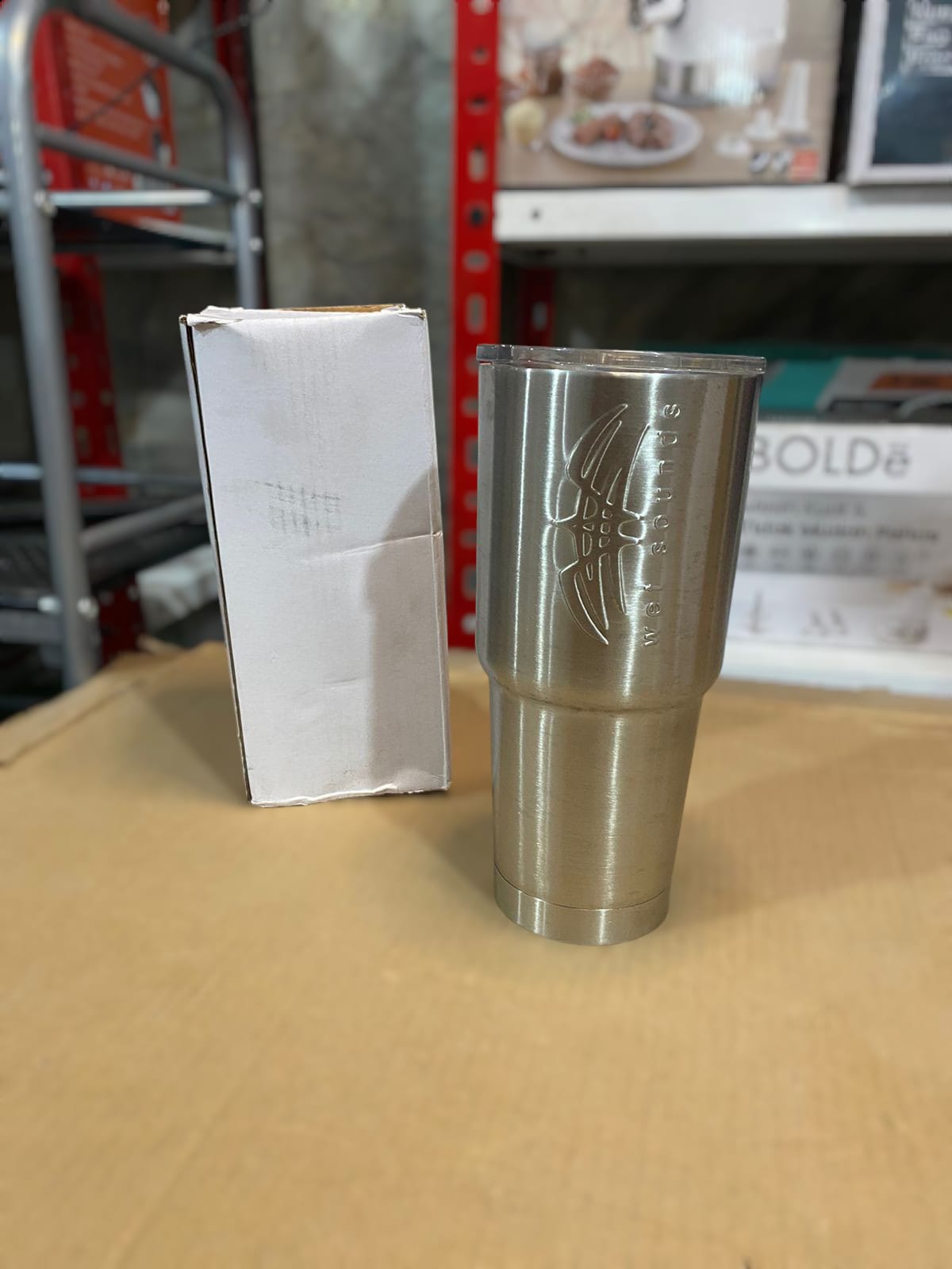 White Packing Silver Tumbler