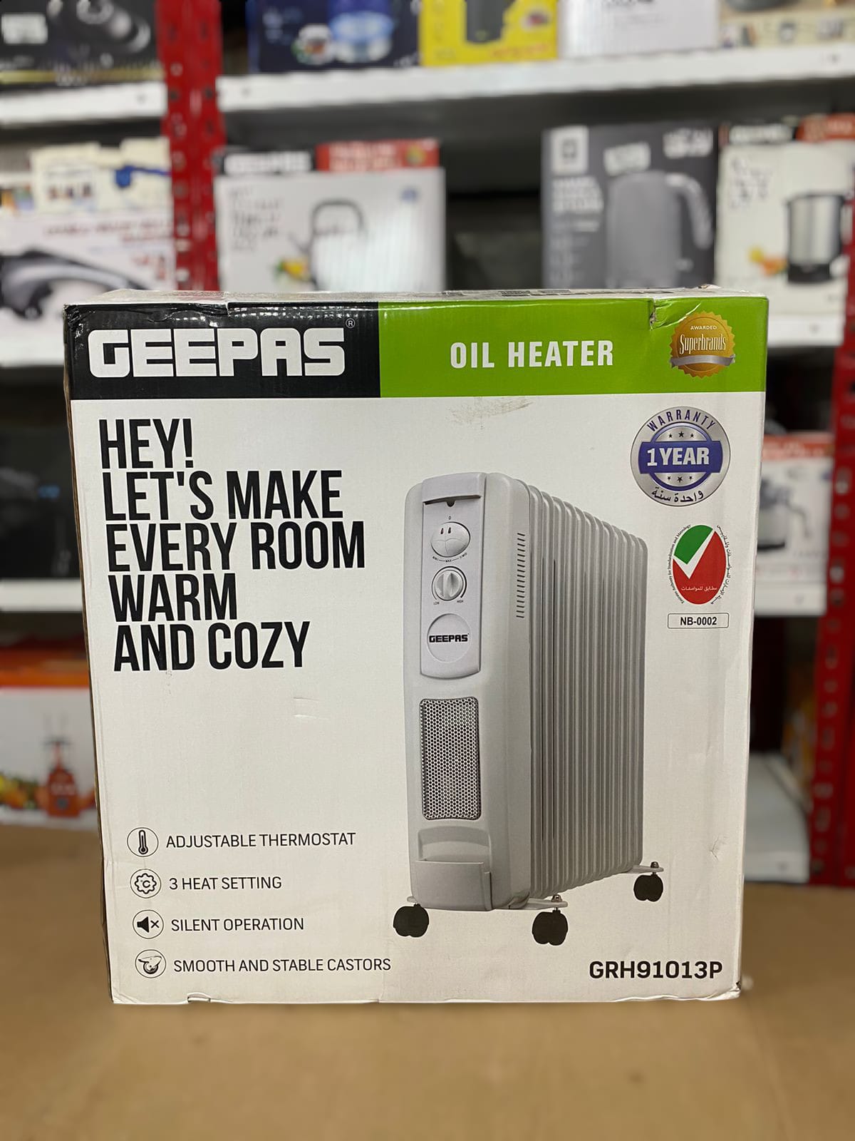 Geepas 3 Heat Setting Oil Heater