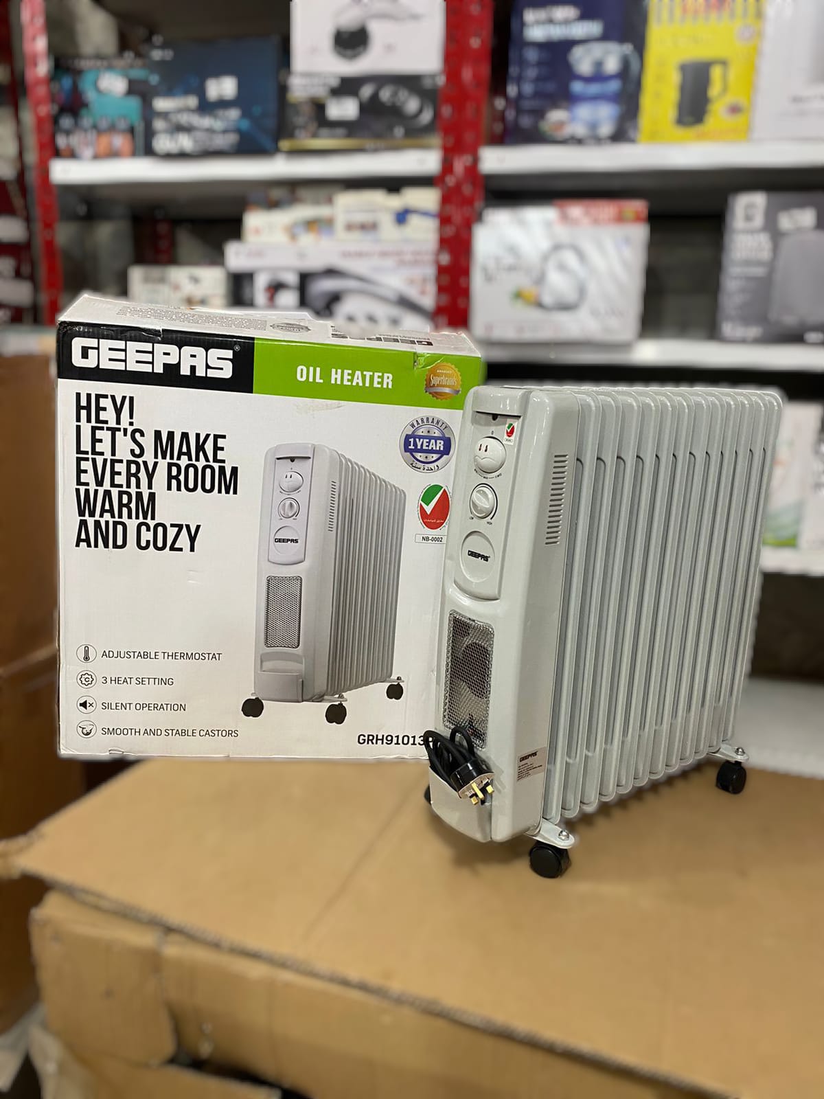 Geepas 3 Heat Setting Oil Heater