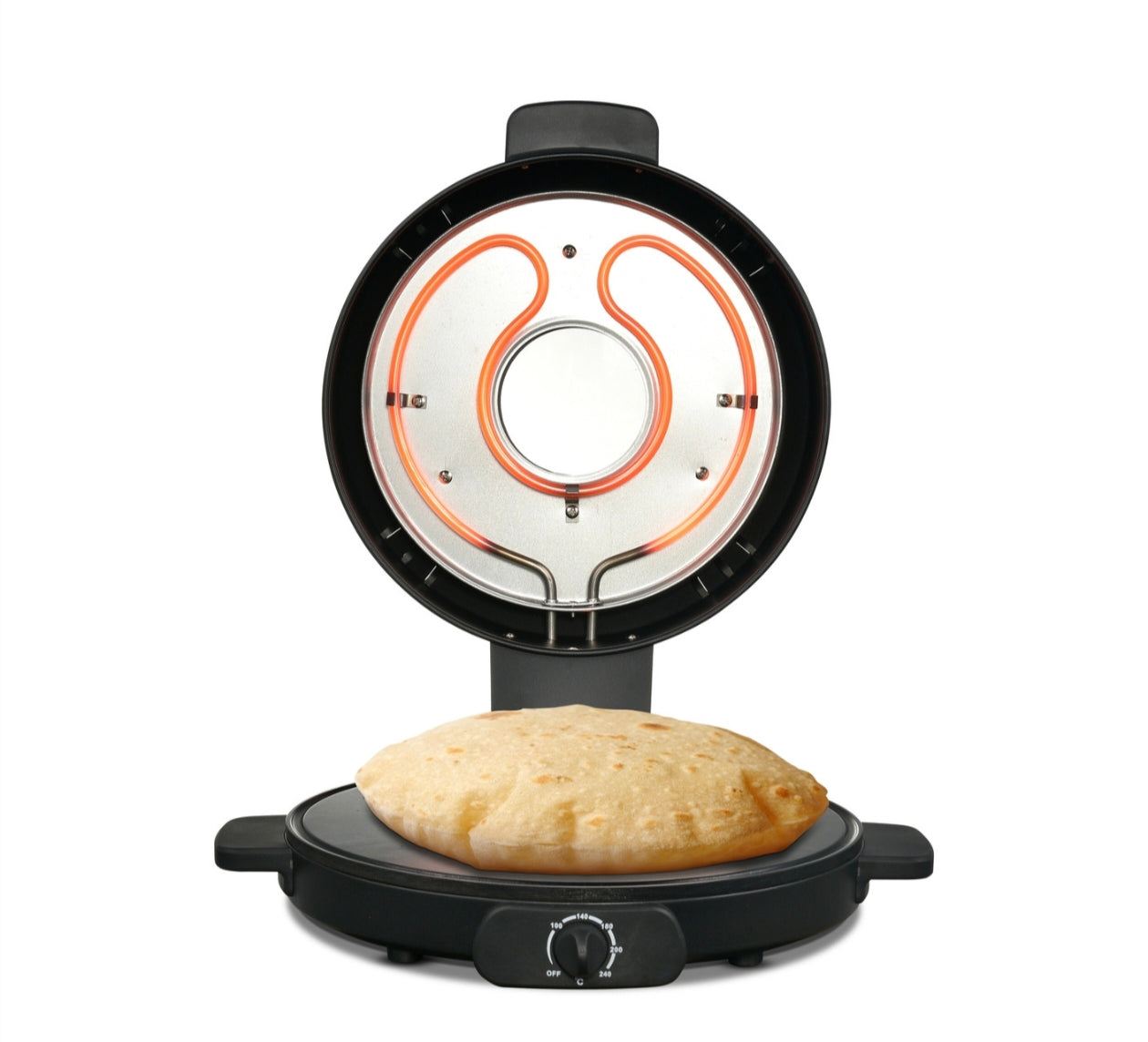 Arabic Roti Maker & pizza 🍕 With Adjustable Temperature Knob, Supports Pizza & Pancake, Ck2450