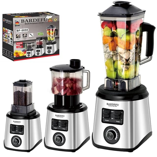 BARDEFU 8500w 3 in 1 Stainless Steel Portable Juicer Blende