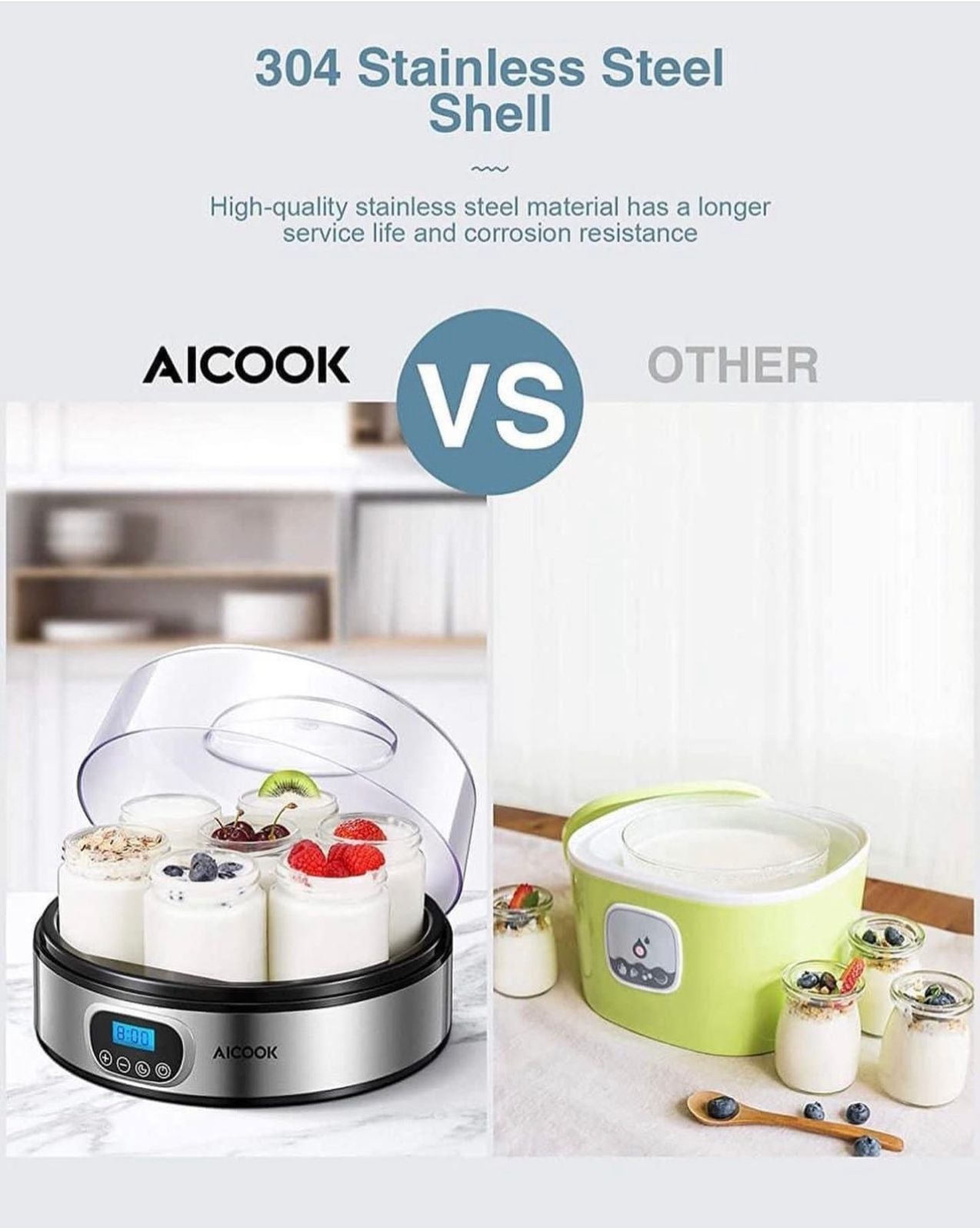 AICOOK Automatic Digital Yogurt Maker